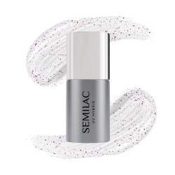 Semilac T14 Top No Wipe Blinking Violet & Rose Flakes