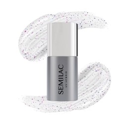 Semilac T15 Top No Wipe Blinking Blue & Violet Flakes