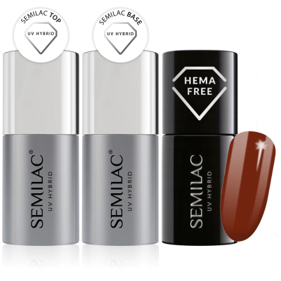Semilac Base + Top + 418...