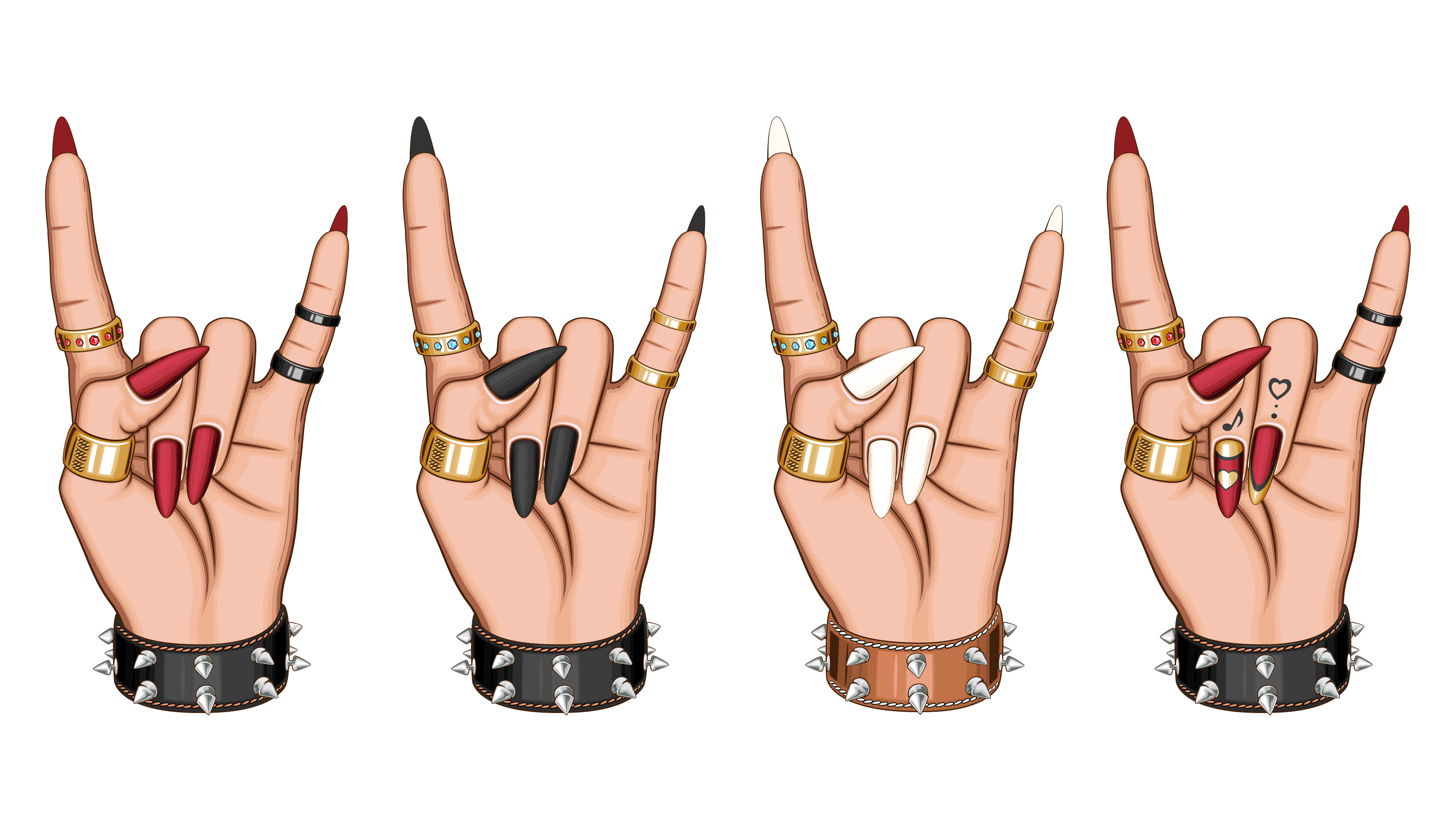 Metal concert nails inspirations